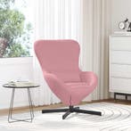 vidaXL Eivormige stoel Roze 63 x 73 x 90 cm Fluweel, Verzenden, Nieuw