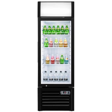 Koelkast | 375L | Zwart | +1°C/+10°C | Geforceerd | Wielen, Verzenden, Nieuw in verpakking