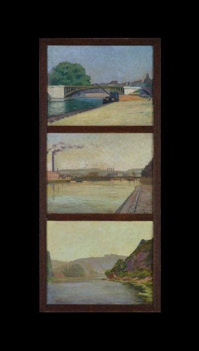 École française début XX siècle. - Le pont de Sully à, Antiek en Kunst, Kunst | Schilderijen | Klassiek