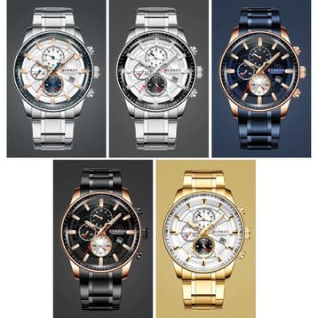 Staal Luxe Horloge - Bandje Analoog Kwarts Roestvrij Uurwerk, Verzenden