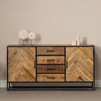 Dressoir Mangohout Gwenn 165 cm, Maison & Meubles, Armoires | Dressoirs, Verzenden