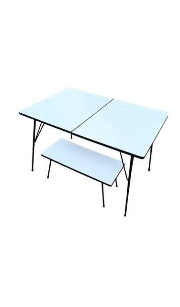 Elsrijk - Tafel - Hout, Wit metaal - Eet-, salon-,