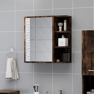 vidaXL Badkamerspiegelkast 62,5x20,5x64 cm bewerkt hout, Huis en Inrichting, Verzenden, Nieuw