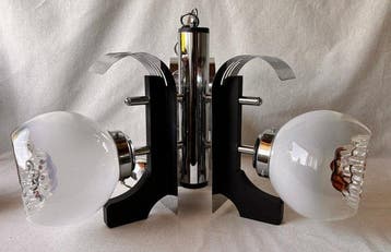 Hangende plafondlamp - Staal - Italiaanse Space Age-bedel