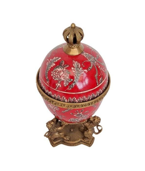 Urne - Bronze, Porcelaine, Antiek en Kunst, Kunst | Designobjecten