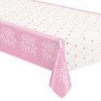 Babyshower Tafelkleed Roze 2,13m, Verzenden