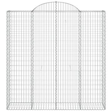 vidaXL Schanskorf gewelfd 200x50x200/220 cm gegalvaniseerd, Verzenden, Nieuw