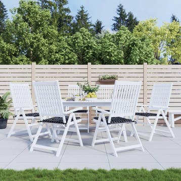 vidaXL Tuinstoelkussens 6 st ruitpatroon 50x50x4 cm stof, Verzenden