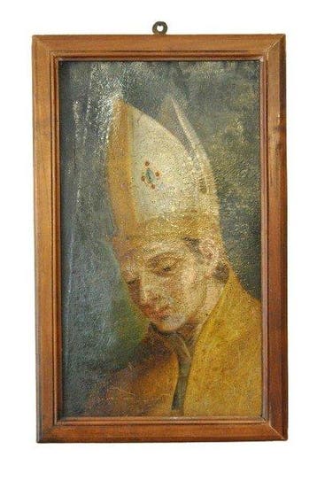 Italiaanse school (XVIII) - Ritratto di Vescovo, Antiquités & Art
