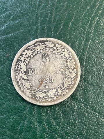 België. Leopold I. 5 Francs 1833 (Zonder minimumprijs), Postzegels en Munten