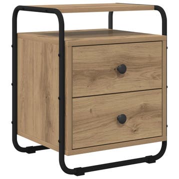vidaXL Nachtkastje Artisanaal eiken Bewerkt hout, Verzenden, Nieuw