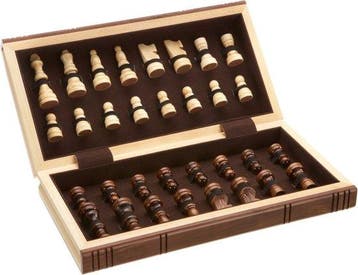 Philos reis schaakset hout (Bordspellen & Puzzels), Kinderen en Baby's, Speelgoed | Kinderpuzzels, Verzenden, Nieuw