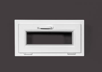 PVC raam kiep b80xh40 cm wit, Gevelraam of Ruit, Minder dan 80 cm, 80 tot 120 cm, Nieuw