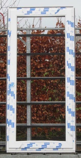 pvc terrasraam , raam , chassis 105 x 227  wit / kwartgsrijs, Bricolage & Construction, Châssis & Portes coulissantes