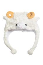 Muts Flappen Schaap Laplander met Oortjes Wit Ram Geit Hoorn, Ophalen of Verzenden