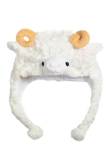 Muts Flappen Schaap Laplander met Oortjes Wit Ram Geit Hoorn, Ophalen of Verzenden