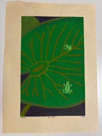 “Frog in the Pond” – Hand-Signed Limited-Edition Japanese