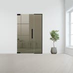 Glazen binnendeur met zijlicht zonder kozijn zwart beslag-Li, Verzenden, Nieuw