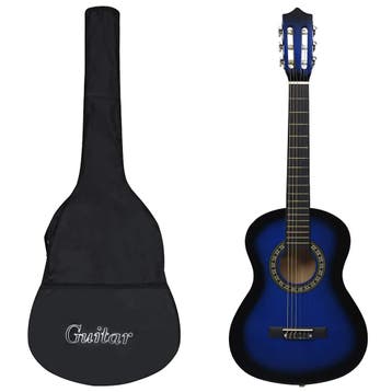 vidaXL Gitaar klassiek beginner kinderen met tas 1/2 34, Verzenden, Nieuw