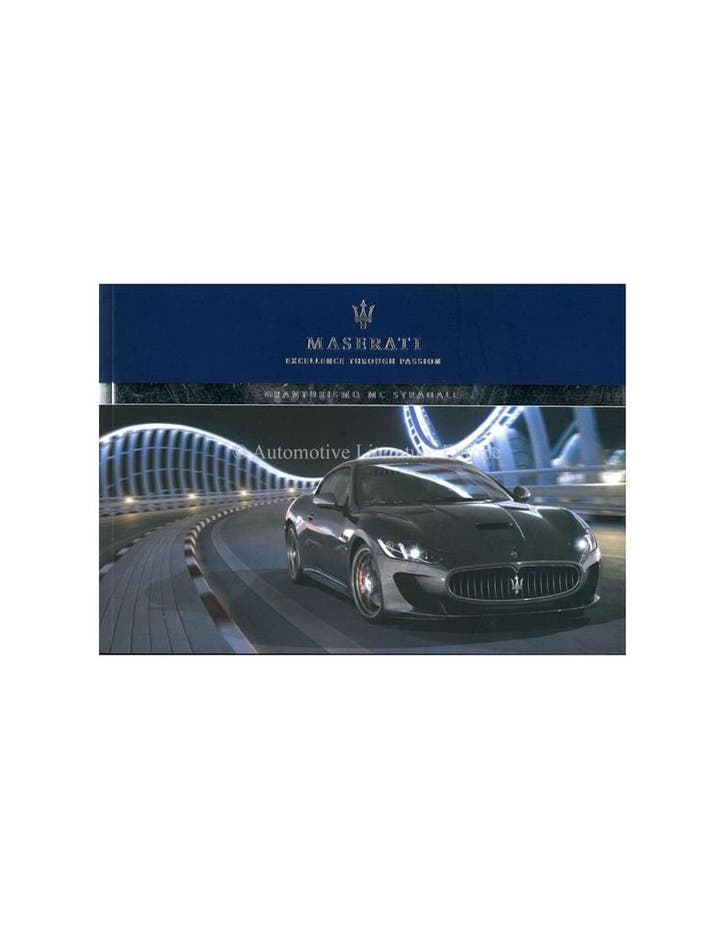 2013 MASERATI GRANTURISMO MC STRADALE INSTRUCTIEBOEKJE ENG.., Autos : Divers, Modes d'emploi & Notices d'utilisation, Enlèvement ou Envoi