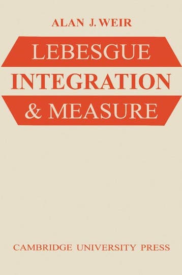 Lebesgue Integration and Measure 9780521097512 Alan J. Weir, Verzenden, Alan J. Weir