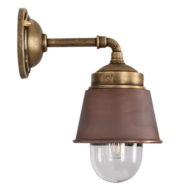 Stal- & Boerderijlampen Kostas Brass 90 Applique Bronze/Cuiv, Jardin & Terrasse, Éclairage extérieur, Envoi