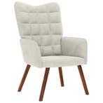 Relaxstoel creme | OP = OP | Sla nu je slag, 54% korting, Gebruikt, Verzenden, Minder dan 75 cm, Metaal