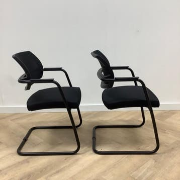 complete set van 2 stuks Sitland vergaderstoelen, zwart, Huis en Inrichting, Gebruikt, Zwart