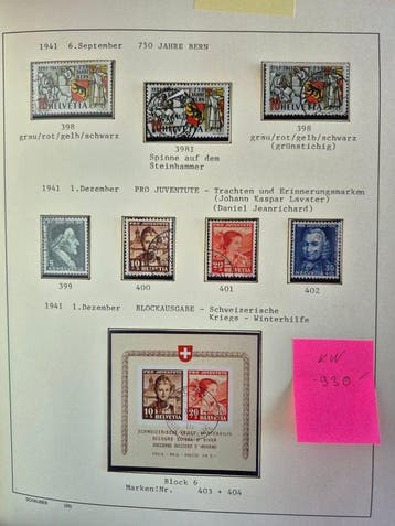 Zwitserland 1907/1944 - Grote speciale collectie met blokken