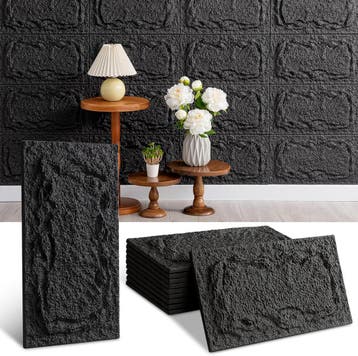3D Wandpanelen Zwart 10st - 53% korting! Retour deal, Verzenden