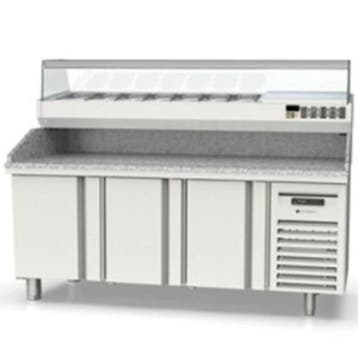 Pizzawerkbank + Opzetkoelvitrine | 700 RANGE | 399L | 3, Verzenden