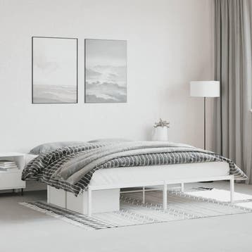 vidaXL Bedframe metaal wit 180x200 cm, Huis en Inrichting, Verzenden, Nieuw