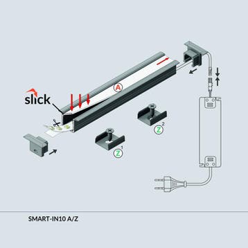 LED Strip Profiel - inbouw - smart - voor strips tot 10mm -, Verzenden, Nieuw