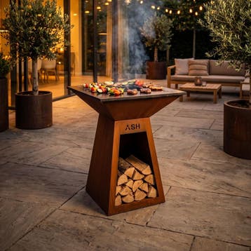 ASH Orion Plancha BBQ Cortenstaal, Tuin en Terras, Houtskoolbarbecues, Verzenden, Nieuw