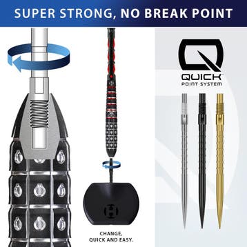 Harrows Quick Points Dartpunten - HM Grip Zilver, Ophalen of Verzenden, Nieuw, Pijlen