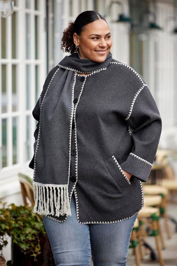 ONLY jasje CARELBA met sjaalM=46/48Maat 46/48 (XL) of groter, Verzenden, Nieuw, Maat 46/48 (XL) of groter, Overige kleuren