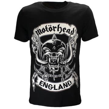 Motorhead Crossed Swords England T-Shirt, Nieuw
