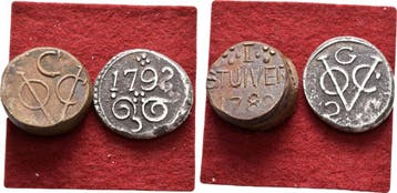 Lot 2 Stueck Nederland Ostindien Ost Indische Kompanie, Verzenden