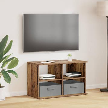 vidaXL TV-stand met lade Oudhout 79 x 40 x 48 cm, Verzenden