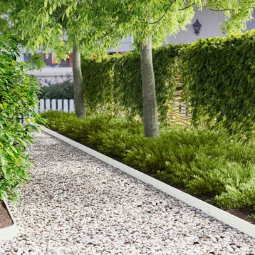 vidaXL Gazonrand 50 st 103 x 10 cm Staal Wit, Verzenden, Nieuw