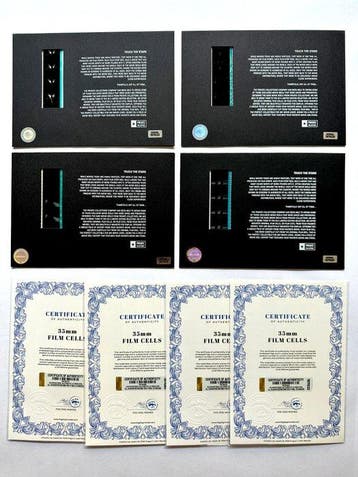 Christopher Nolan – Rare Set of 4 Mounted 35mm Film Cells –, Nieuw