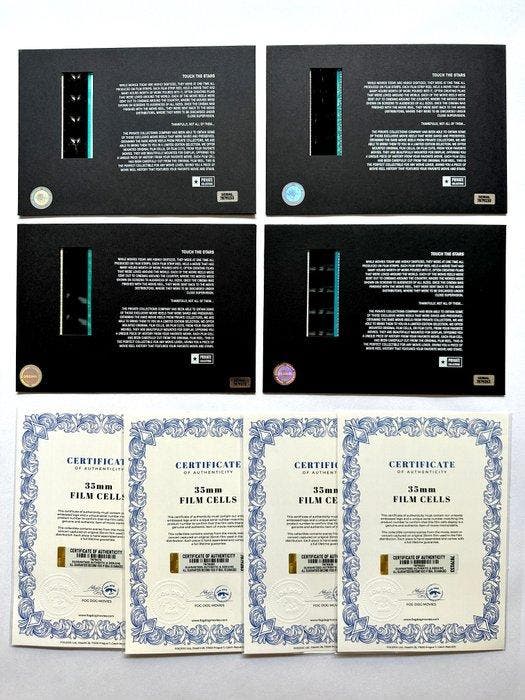 Christopher Nolan – Rare Set of 4 Mounted 35mm Film Cells –, Verzamelen, Film en Tv