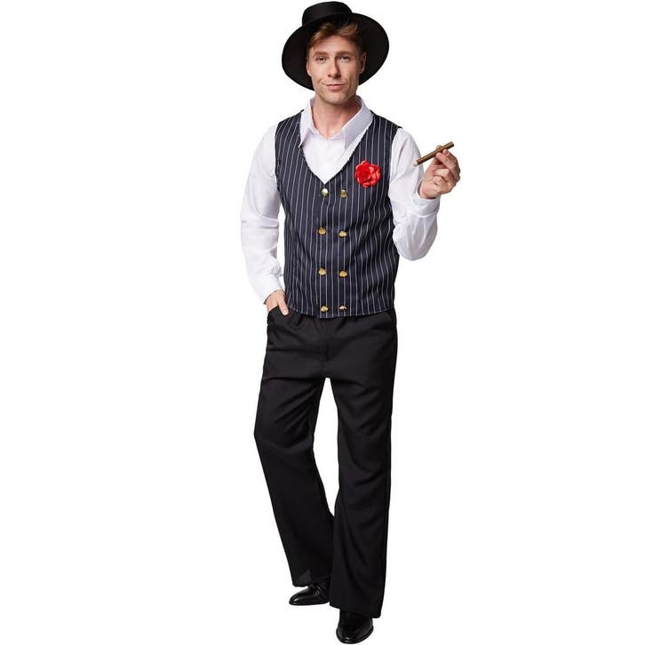 2dekans | charleston gentleman kostuum - maat S – zwart/wit, Vêtements | Hommes, Chapeaux & Casquettes, Enlèvement ou Envoi