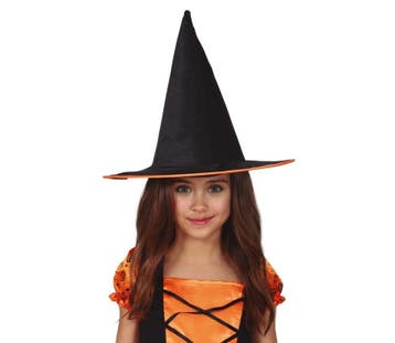 Halloween Heksenhoed Kind Oranje, Verzenden, Nieuw