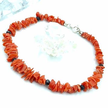 Koraal - Zilver - Armband - Natuurlijke Italiaanse Rosso, Verzamelen