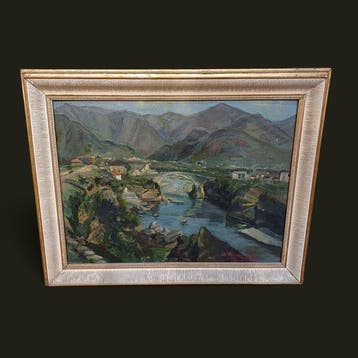 Riccardo Galli (1869–1944) - Il fiume Brembo al Ponte Briolo