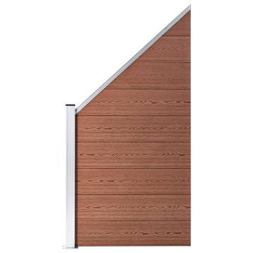 vidaXL Schuttingpaneel 95x(105-180) cm HKC bruin, Verzenden, Nieuw