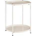 tectake Bijzettafel Oxford 45,5x45,5x53cm - crème, Verzenden