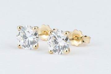 Sans prix de réserve - Boucles doreilles - 14 carats Or, Handtassen en Accessoires, Nieuw
