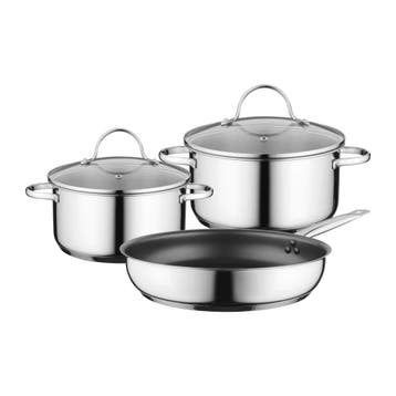 Bosch Hez9se030 - 3-delige Pannenset - RVS - Geschikt voor, Ophalen of Verzenden, Nieuw
